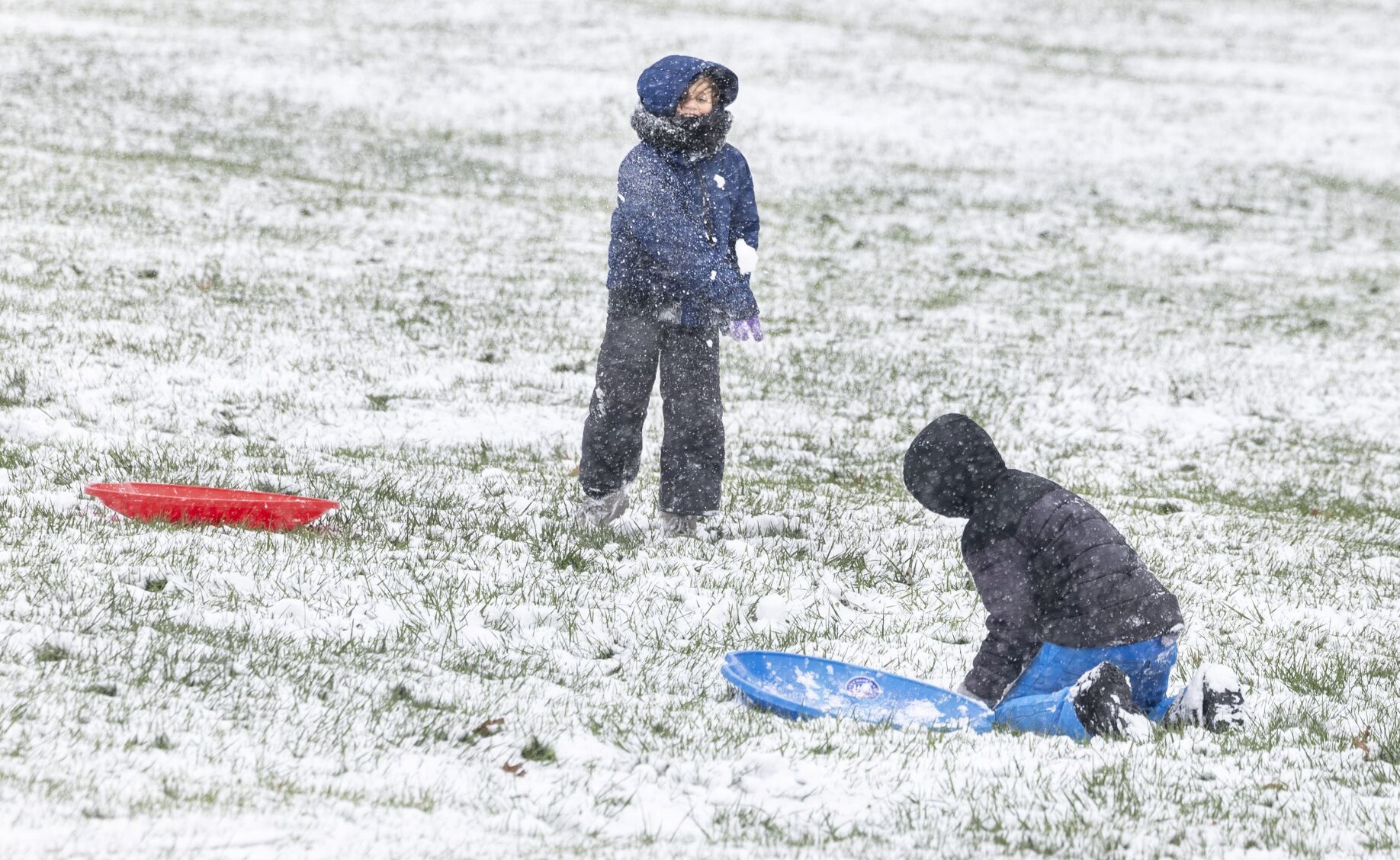 The first snow in St. Louis